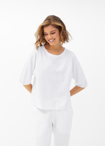 Oversized Fit T-shirts T-Shirt with Puffy Sleeves white