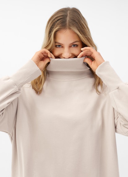 Oversized Fit Oversized Roll Neck - Sweatshirt light walnut