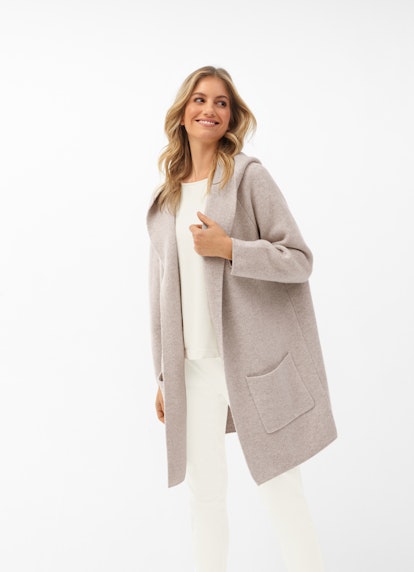 Casual Fit  Knitted Coat sand