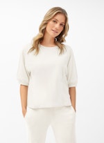 Oversized Fit T-shirts T-Shirt with Puffy Sleeves eggshell