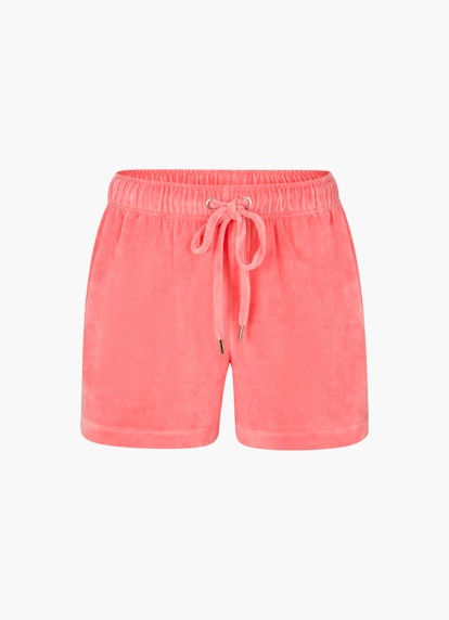 Casual Fit Shorts Samt - Shorts pink coral
