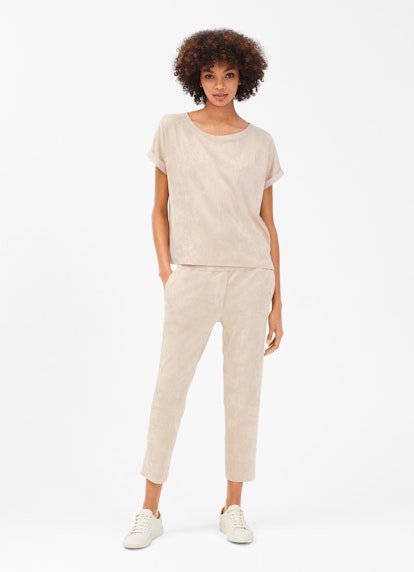 Boxy Fit T-shirts Tech Velours - T-Shirt light walnut