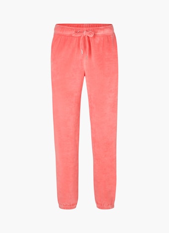 Casual Fit Pants Velvet - Sweatpants pink coral