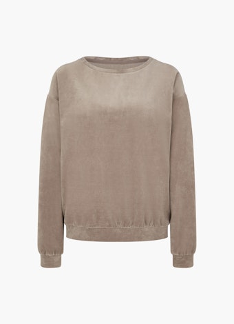 Coupe Regular Fit Sweat-shirts Pull-over en velours seal