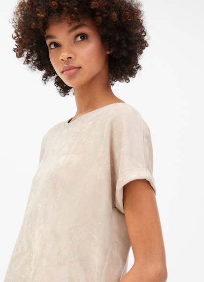 Boxy Fit T-shirts Tech Velours - T-Shirt light walnut