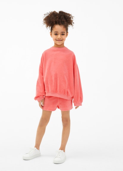 Regular Fit Sweatshirts Velvet - Sweater pink coral