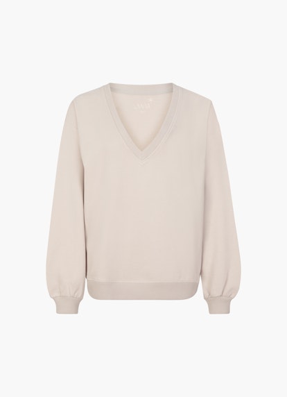 Casual Fit Sweater with Puffy Sleeves light walnut