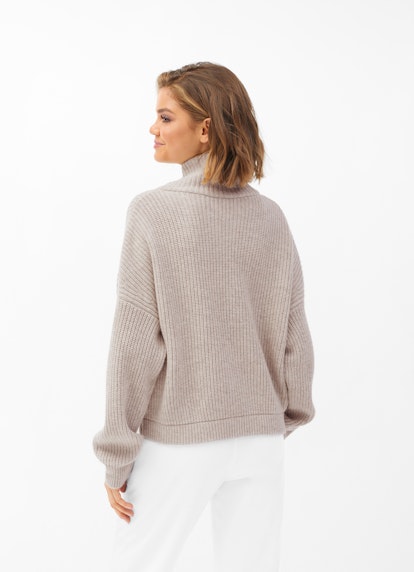Casual Fit Strick - Cardigan sand