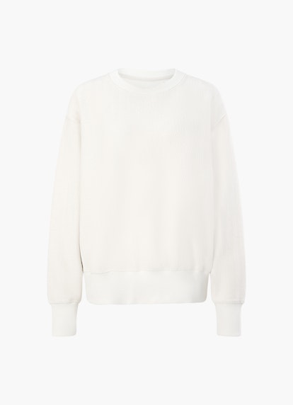 Casual Fit Herringbone - Sweater eggshell
