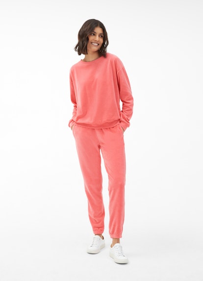 Coupe Casual Fit Pantalons Pantalon de jogging en velours pink coral