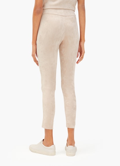 Slim Fit Pants Tech Velours - Leggings light walnut