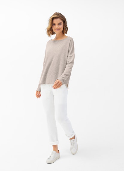 Coupe Loose Fit Sweat-shirts Pull en cachemire mélangé sand