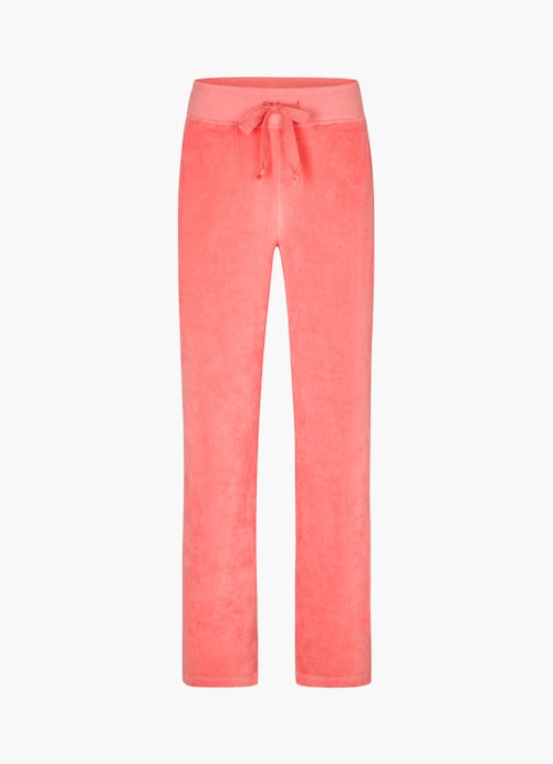 Coupe Wide Leg Fit Pantalons Pantalon de jogging en velours pink coral
