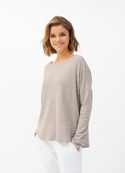 Coupe Loose Fit Sweat-shirts Pull en cachemire mélangé sand