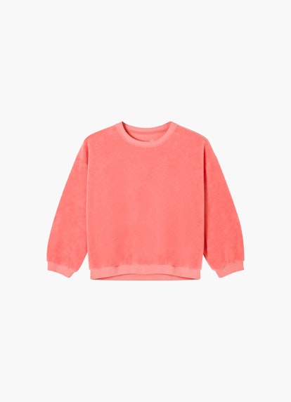 Regular Fit Sweatshirts Velvet - Sweater pink coral