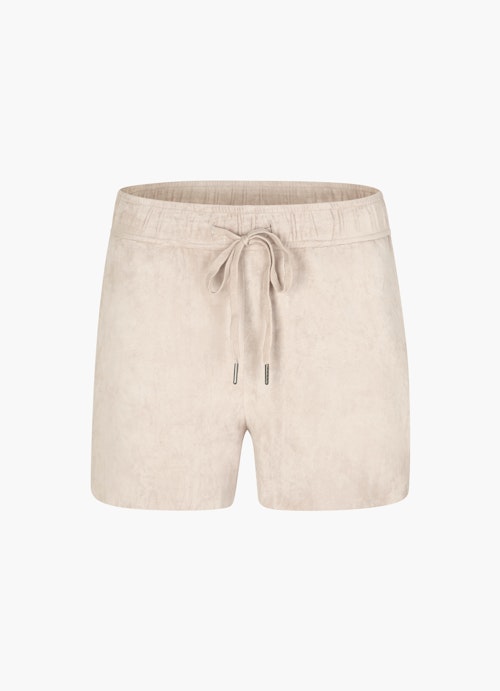 Regular Fit Shorts Tech Velours - Shorts light walnut