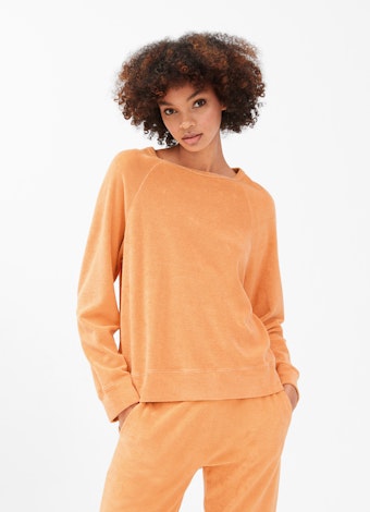 Regular Fit Sweatshirts Terry Cloth - Sweater mandarine