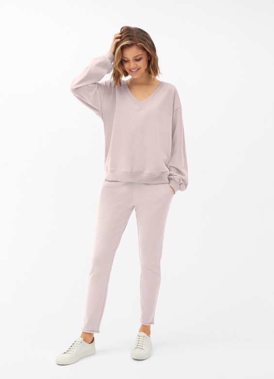 Casual Fit  Sweater with Puffy Sleeves woodrose