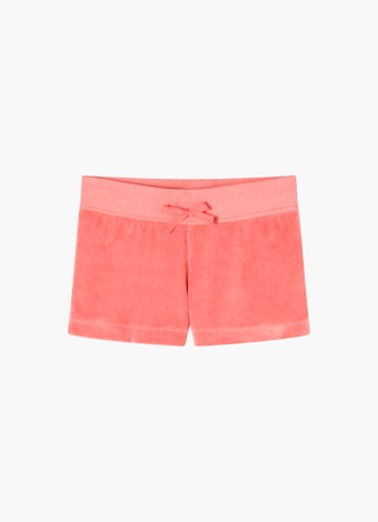 Coupe Regular Fit Short Short en velours pink coral