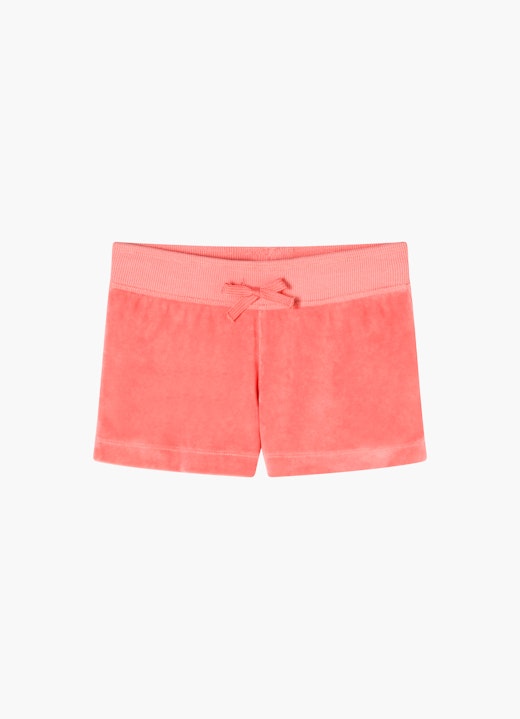 Coupe Regular Fit Short Short en velours pink coral