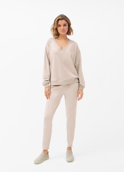 Casual Fit Sweater with Puffy Sleeves light walnut