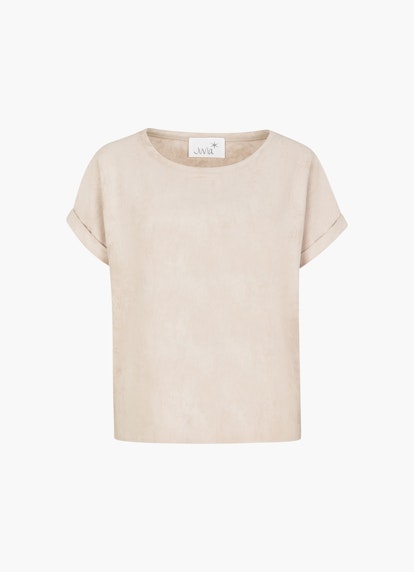 Boxy Fit T-shirts Tech Velours - T-Shirt light walnut