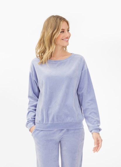 Regular Fit Sweatshirts Velvet - Sweater chalk violet