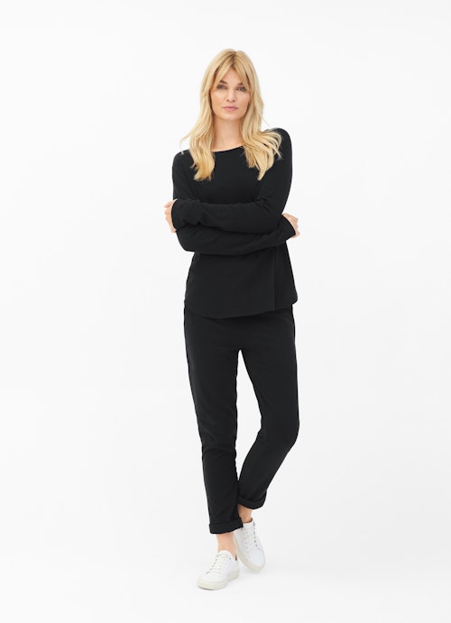 Coupe Slim Fit Sweat-shirts Pull-over en cachemire mélangé black