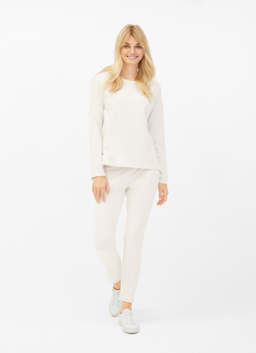 Coupe Slim Fit Sweat-shirts Pull-over en cachemire mélangé eggshell