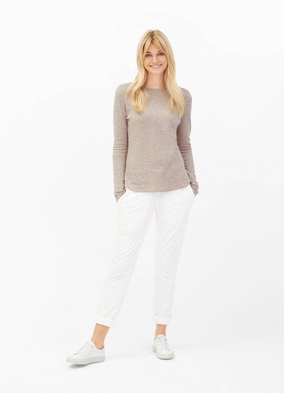 Slim Fit Sweatshirts Cashmix - Sweater beige melange
