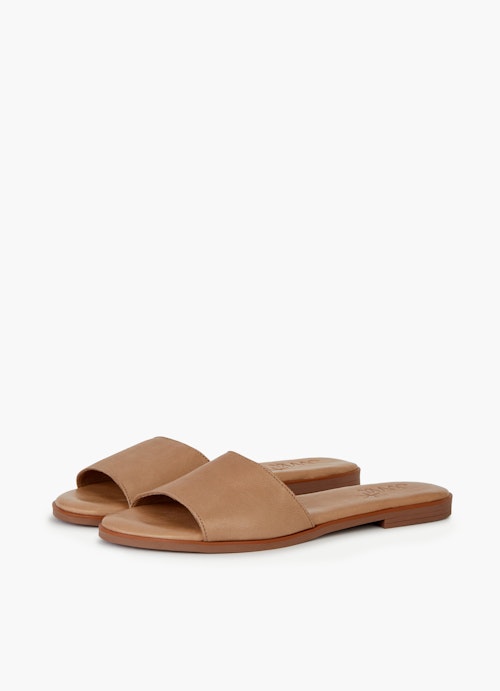 Regular Fit Schuhe Pantolette camel