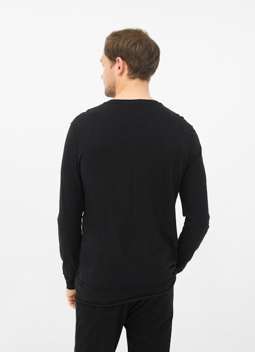 Regular Fit Longsleeves Longsleeve black