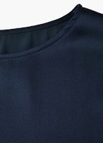 Boxy Fit Blouses Silk Satin - Shirt navy