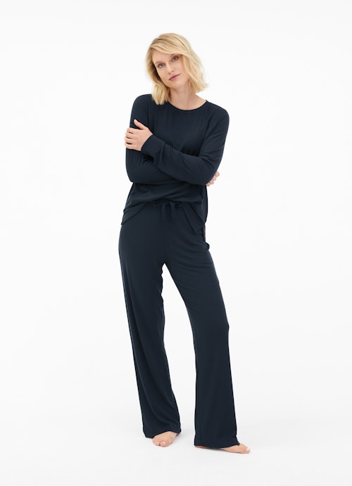 Wide Leg Fit Nightwear Nightwear - Hose navy
