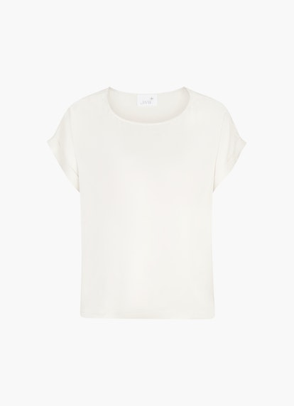 Boxy Fit Blusen Seiden-Satin - Shirt eggshell