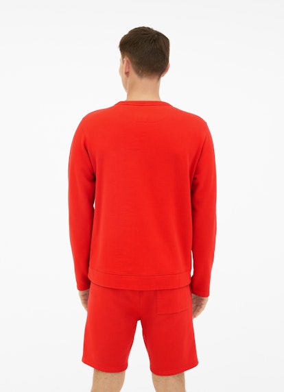 Regular Fit Pullover Sweatshirt cherry tomato