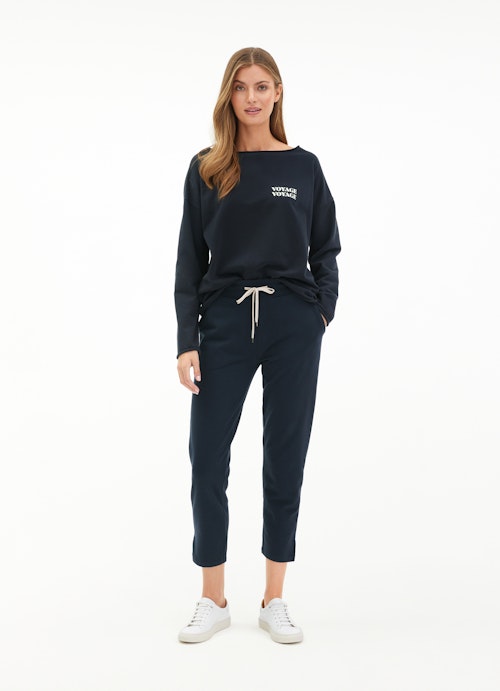 Coupe taille haute Pantalons Pantalon de jogging taille haute navy