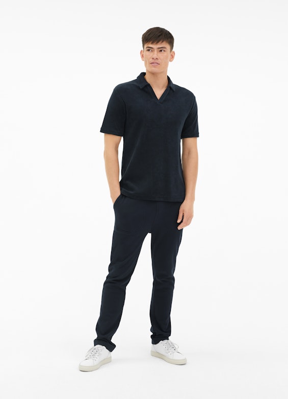 Regular Fit T-shirts Terry Cloth - Polo Shirt night blue