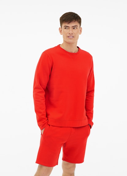 Regular Fit Pullover Sweatshirt cherry tomato