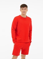 Regular Fit Pullover Sweatshirt cherry tomato