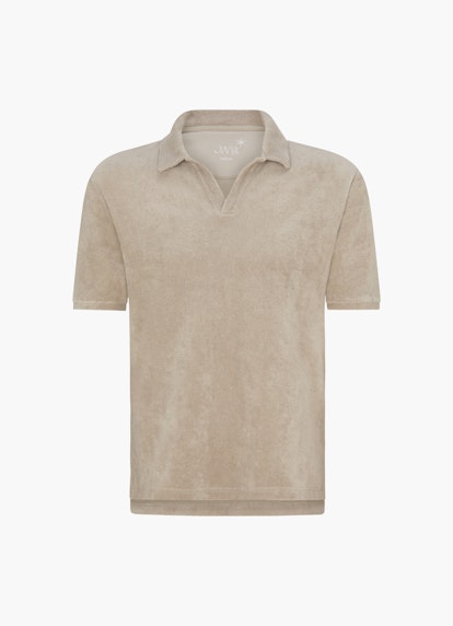 Coupe Regular Fit T-shirts Polo en tissu éponge olive grey