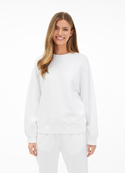 Basic Fit Sweatshirts Sweatshirt with Puffy Sleeves white