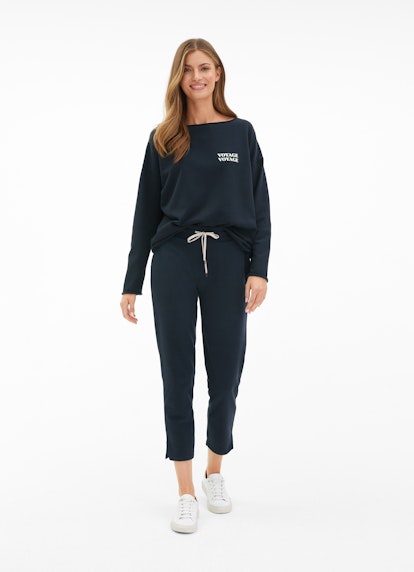 High Waist Fit Hosen High Waist - Sweatpants navy