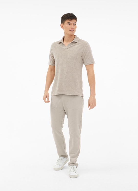 Regular Fit T-shirts Terry Cloth - Polo Shirt olive grey