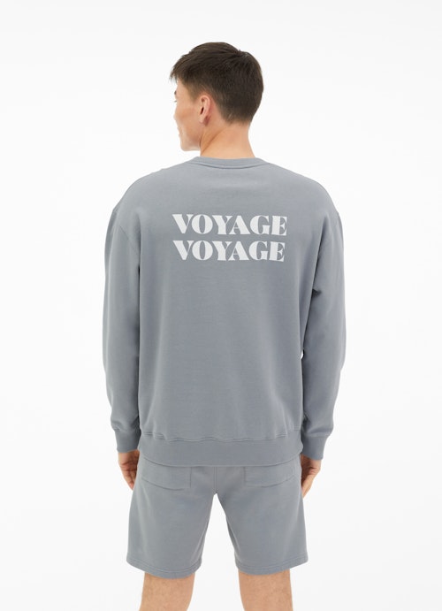 Oversized Fit Pullover Sweatshirt dusty blue