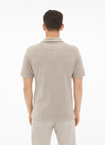 Coupe Regular Fit T-shirts Polo en tissu éponge olive grey