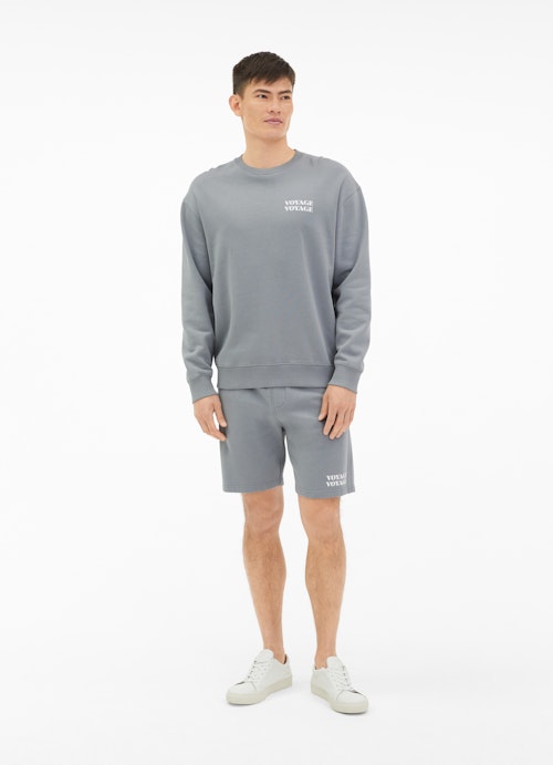Oversized Fit Pullover Sweatshirt dusty blue