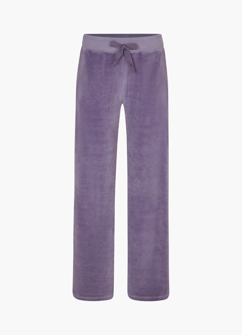 Coupe Wide Leg Fit Pantalons Pantalon de jogging en velours purple haze