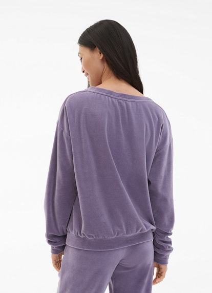 Regular Fit Sweatshirts Velvet Sweater purple haze