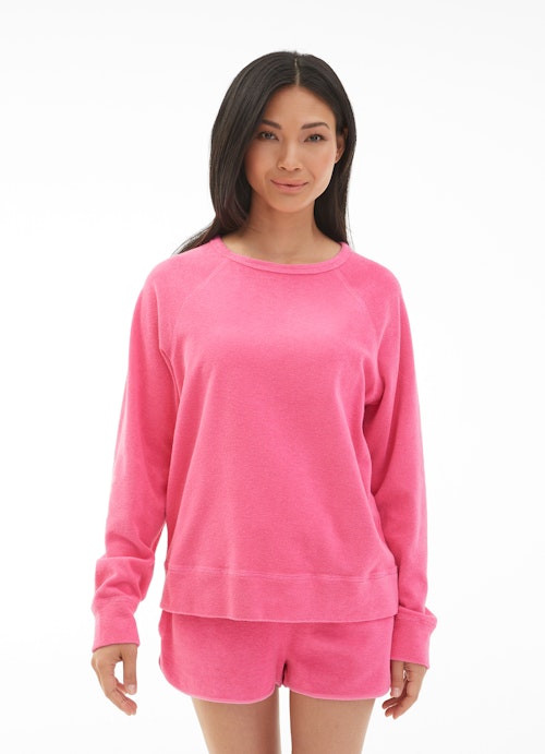 Regular Fit Sweatshirts Terrycloth - Sweater hot pink
